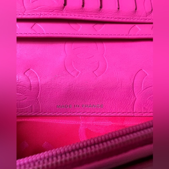 Chanel Lambskin Leather Quilted Black and Pink Long Wallet organizer#10788345 - Picture 7 of 16